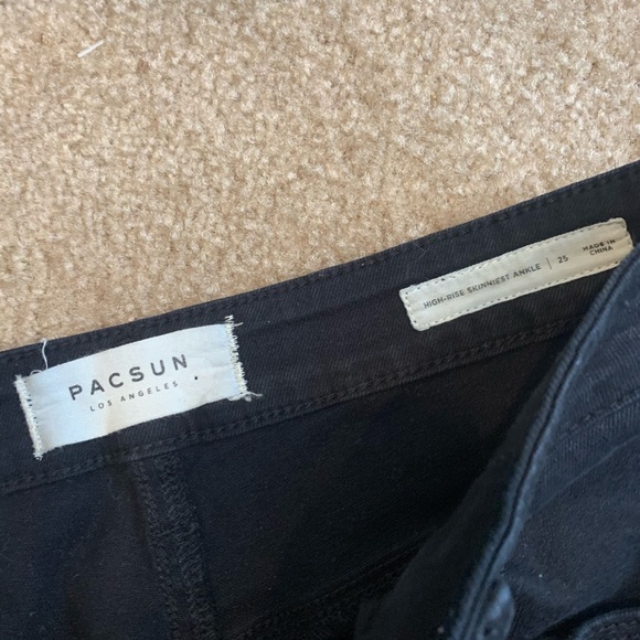 Pacsun high-rise skinniest ankle black jeans - Picture 2 of 6